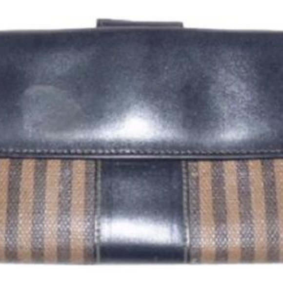 Fendi BrownThin Striped Coated Canvas & Leather - Picture 2 of 5